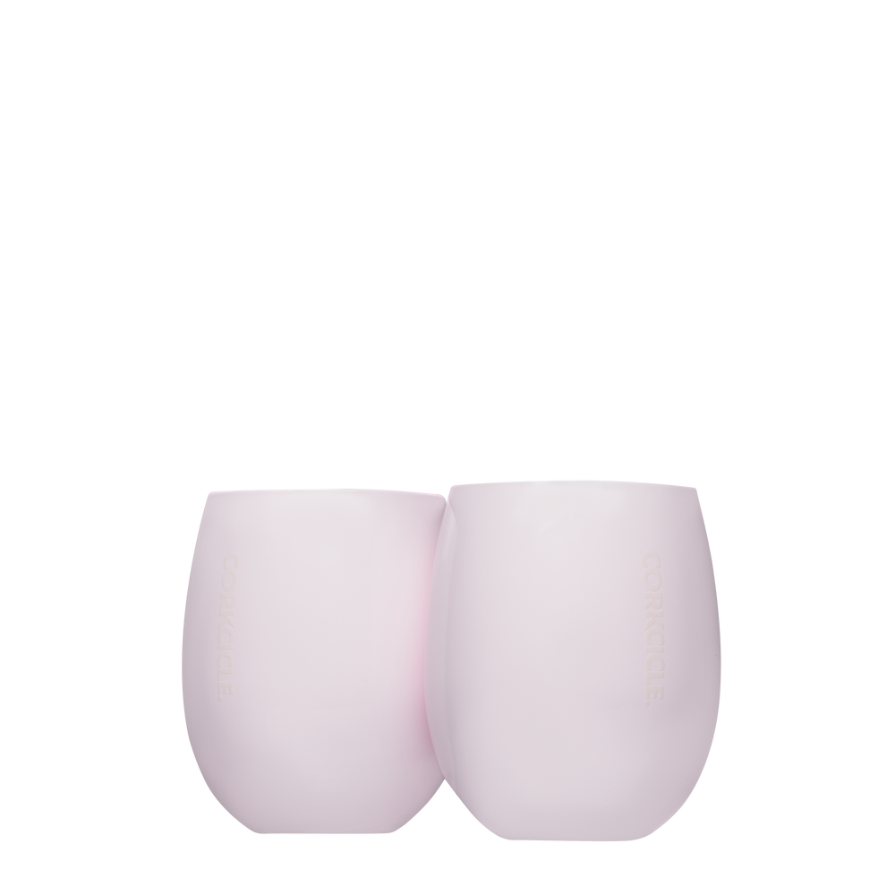 Sommelier Stemless Set (2) - Easy Cup O4 - 10oz / Gloss Pink
