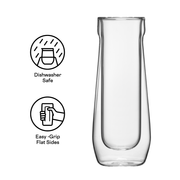 Stemless Flute Glass Set (2) - Smooth Choice V4