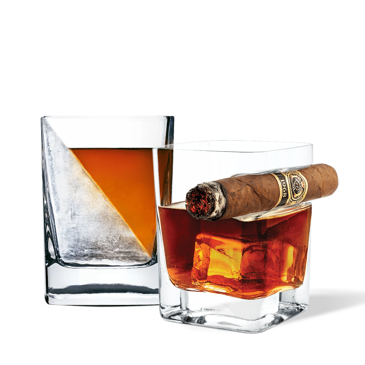 Whiskey Wedge + Cigar Glass Bundle - Clean Whiskey B9